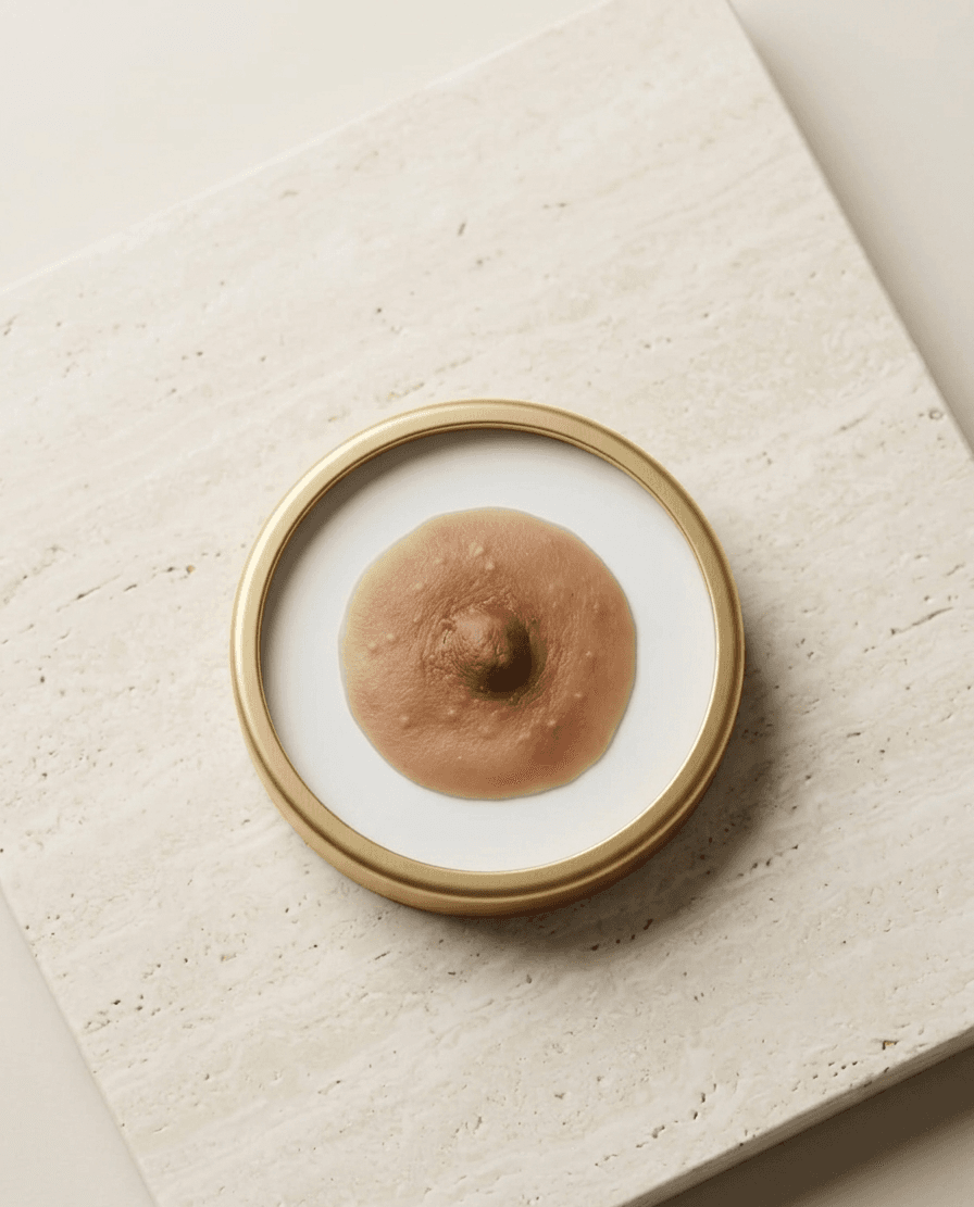 Prothèse externe de petit format en silicone médical.